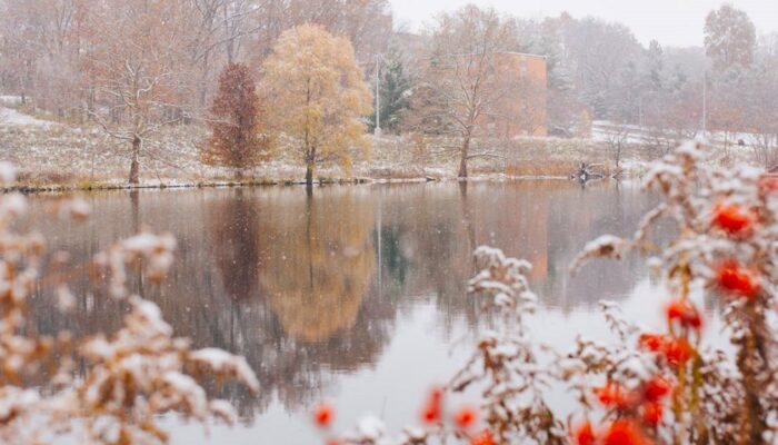 Western Michigan University fall water best 1919 “The cold was our pride, the snow was our beauty.” — F. Scott Fitzgerald ('Wiinter Dreams' 1922)